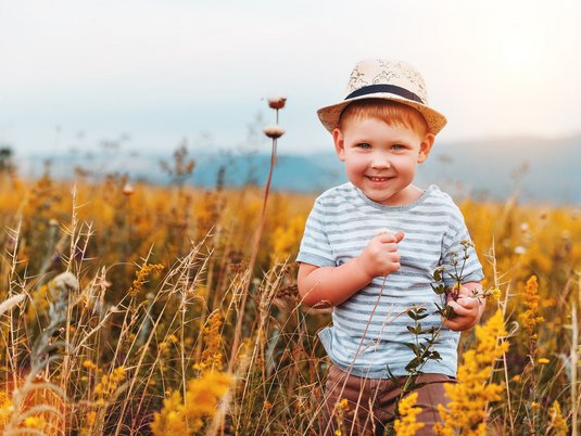 Haus-Familie-Garten-Serie-19 kleiner glücklicher Junge