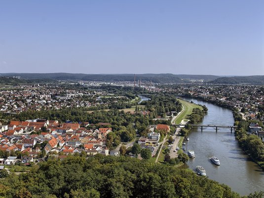 Drohnenaufnahme der Kreisstadt Kelheim