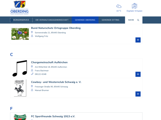Vereine in Oberding