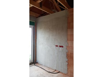 13 - Beginn Innenputz eines schlüsselfertigen Massivhauses in Vilsbiburg