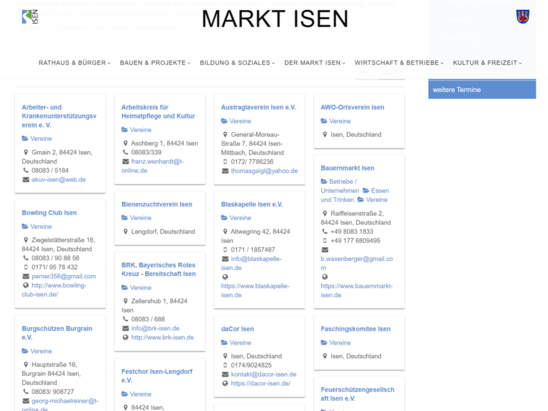 Freizeitvereine in Isen