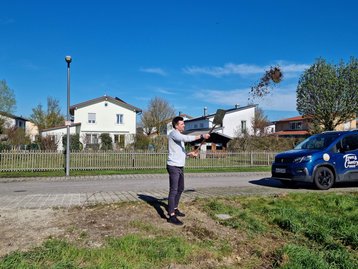 Spatenstich für ein Einfamilienhaus in der Wolfgangsiedlung in Landshut