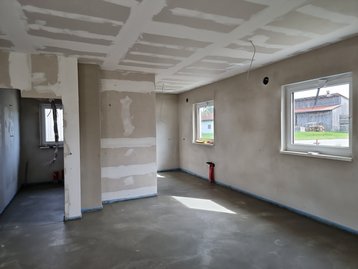 Der Estrich des Bungalow 110 in Postau