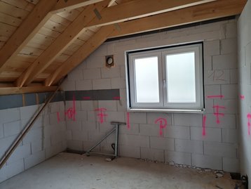 Fliesen angezeichnet Bad OG