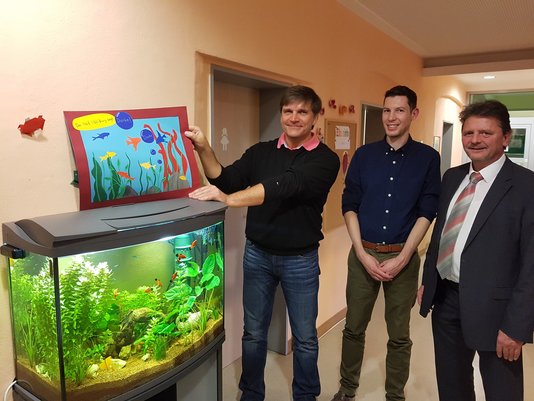 Übergabe des Aquariums