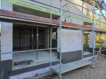 Rohbau EG  eines unterkellerten massiven Einfamilienhauses in München