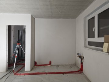 Sanitärinstallation einer Doppelhaushälfte in Massivbauweise in Röhrmoos