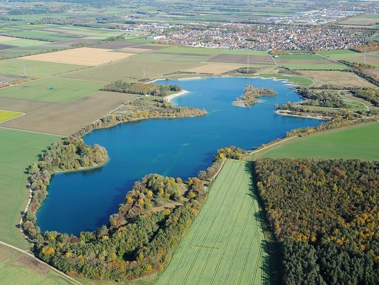 Hollerner See Drohnenaufnahme