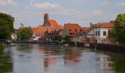 Landshut blick auf die Isar