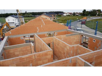  05 - Draufsicht Rohbau OG eines schlüsselfertigen Massivhauses in Vilsbiburg