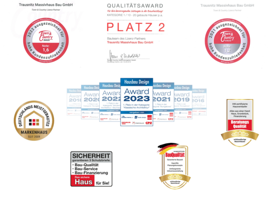 Zertifikate der Trausnitz Massivhaus GmbH