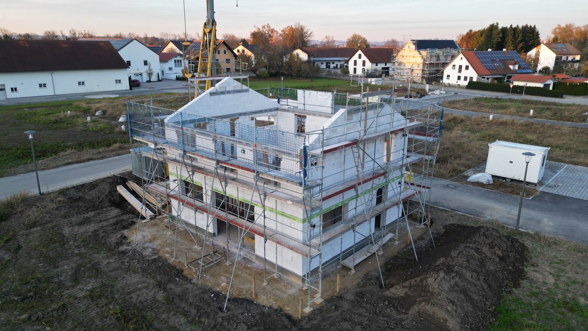 Rohbau eines Kundenprojektes (Einfamilienhaus) in Moosburg