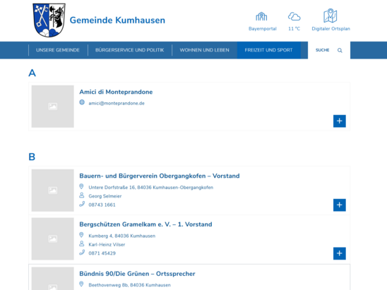 Vereine der Gemeinde Kumhausen