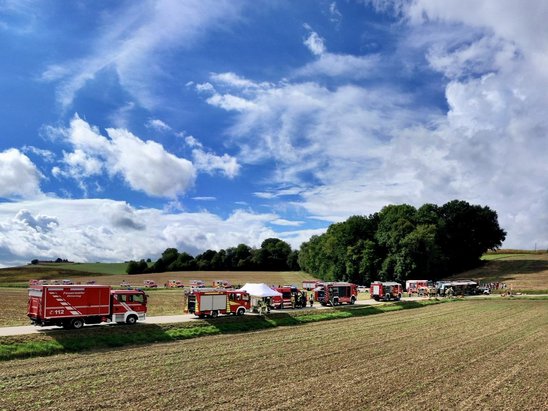 Feuerwehr Großübung bei Mengkofen