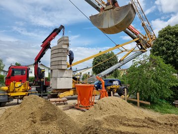  Kranaufbau in der Wolfgangsiedlung in Landshut