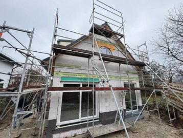Fenster eingebaut bei einem unterkellerten massiven Einfamilienhauses in München, Waldperlach